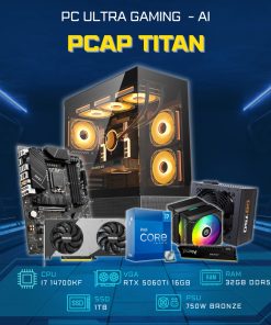 PC ULTRA GAMING AI - PCAP TITAN (I7 14700KF - RTX 5060 Ti 16GB - RAM 32GB - SSD 1TB)